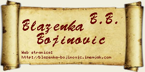 Blaženka Bojinović vizit kartica